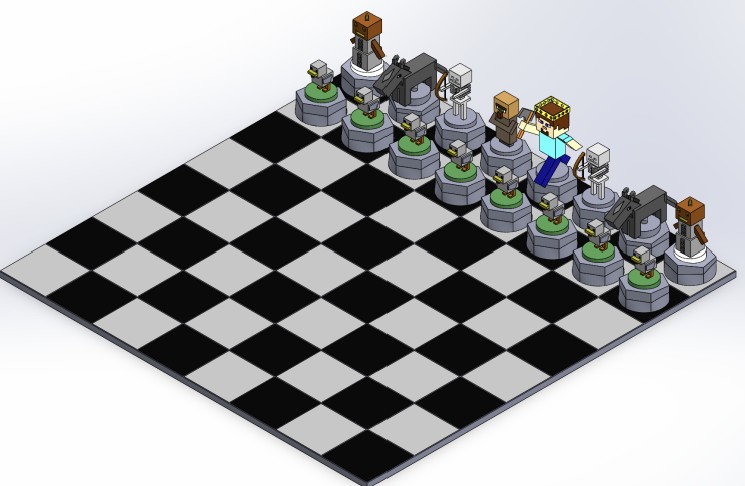Minecraft Chess Set